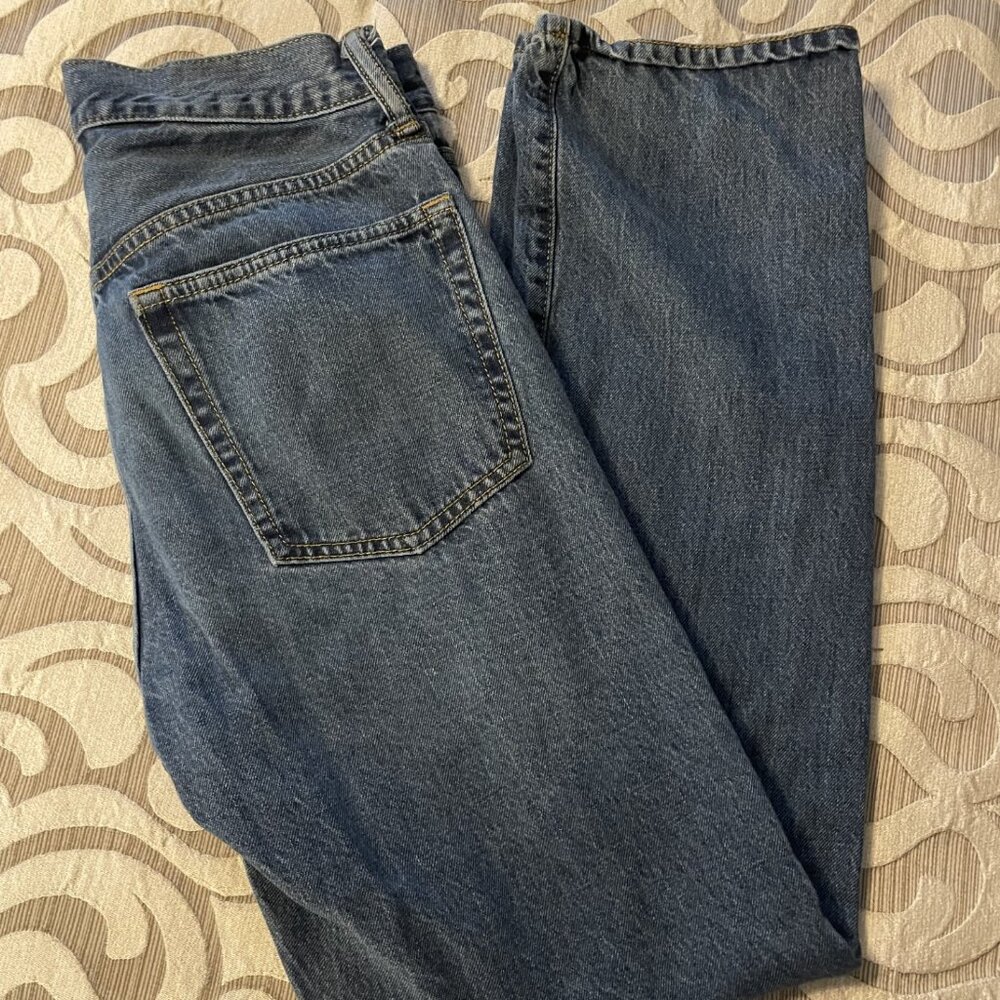 GAP Men's 28x30 Straight Jeans Medium Wash Denim Washwell Classic 5-Pocket EUC